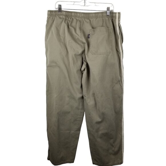 Op Vintage Twill Pull On Pants Women's large Drawstring Green Khaki - Picture 2 of 10